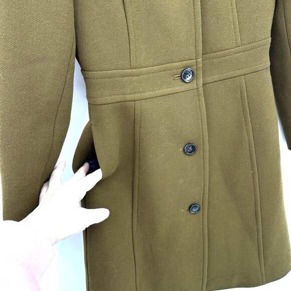 J CREW car coat dark brown italian wool 00P outerwear knee length preppy - Picture 5 of 13